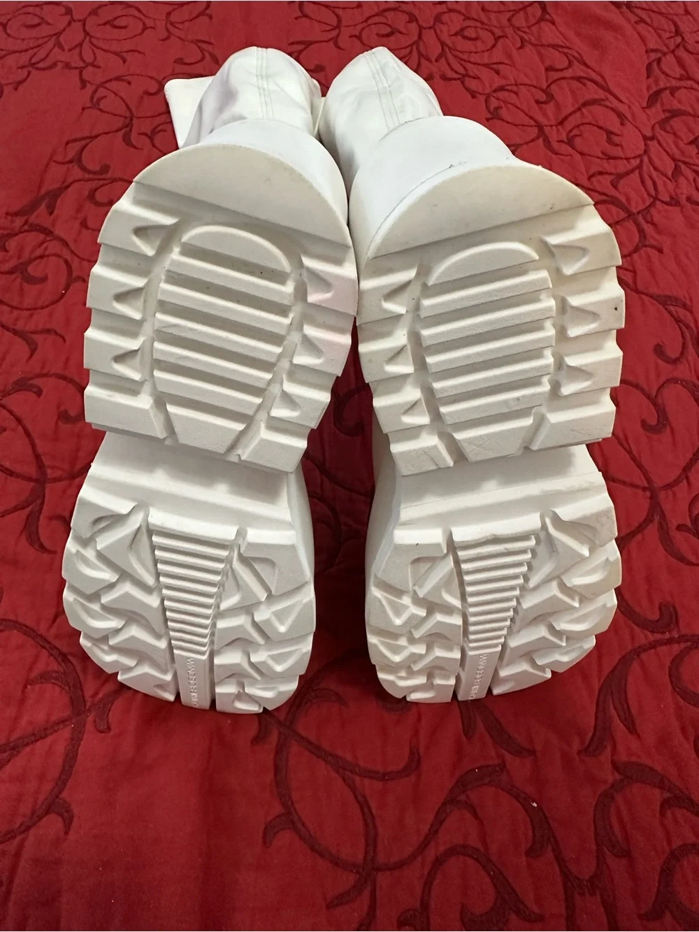 Dolls Kill White Knee-High Platform Boots